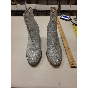 Hey‎ Girl by Corkys Silver Glitter Ankle Boots Womens Size 9 Fashion Shoes